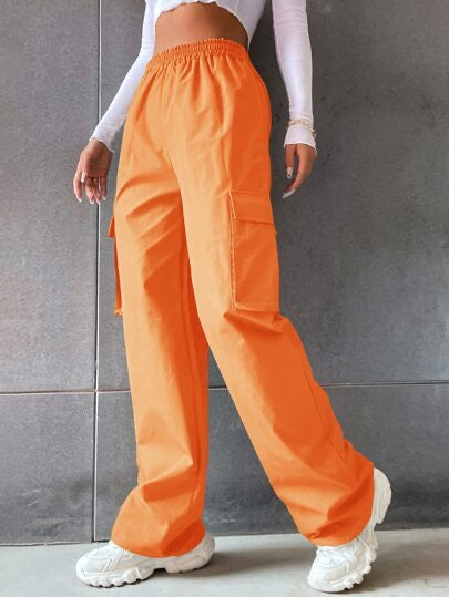 Shein Orange Bag Jogger Pants