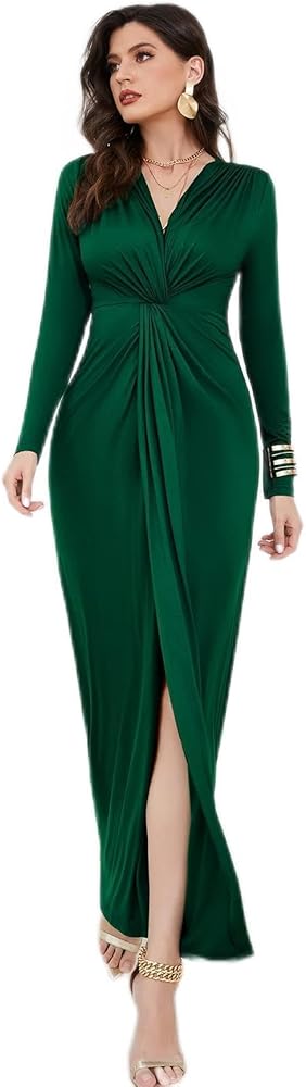 Shein Solid Twist Front Longline Dress