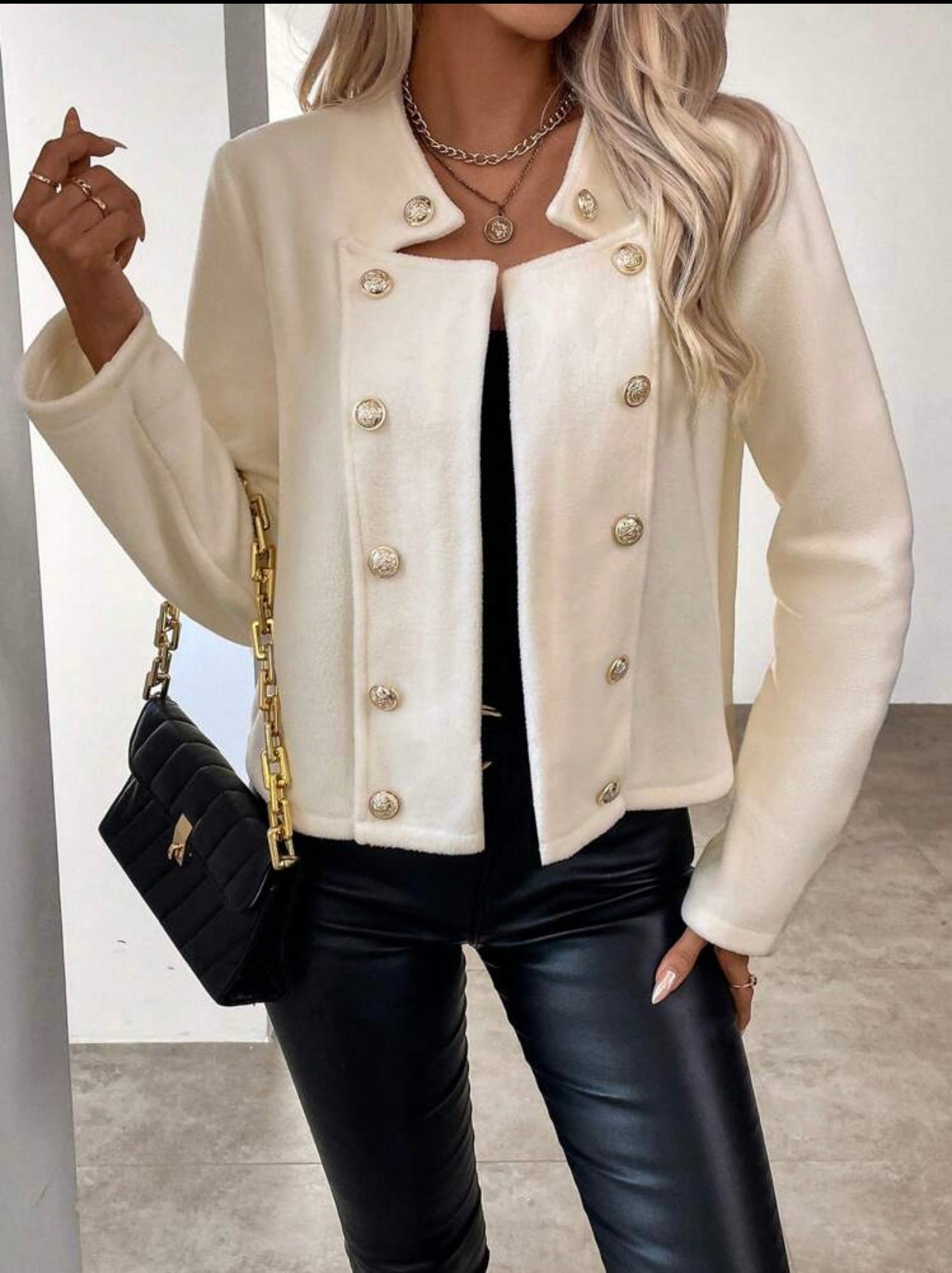 Shein Classic Double Breasted Jacket